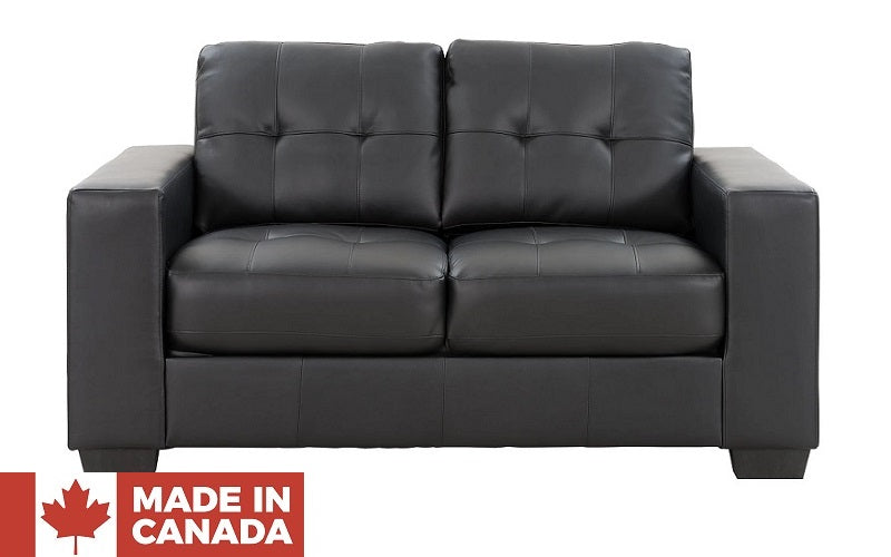 Sofa Set - 3 Piece - Black (Made in Canada)