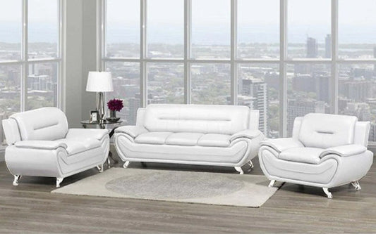 Sofa Set - 3 Piece - White